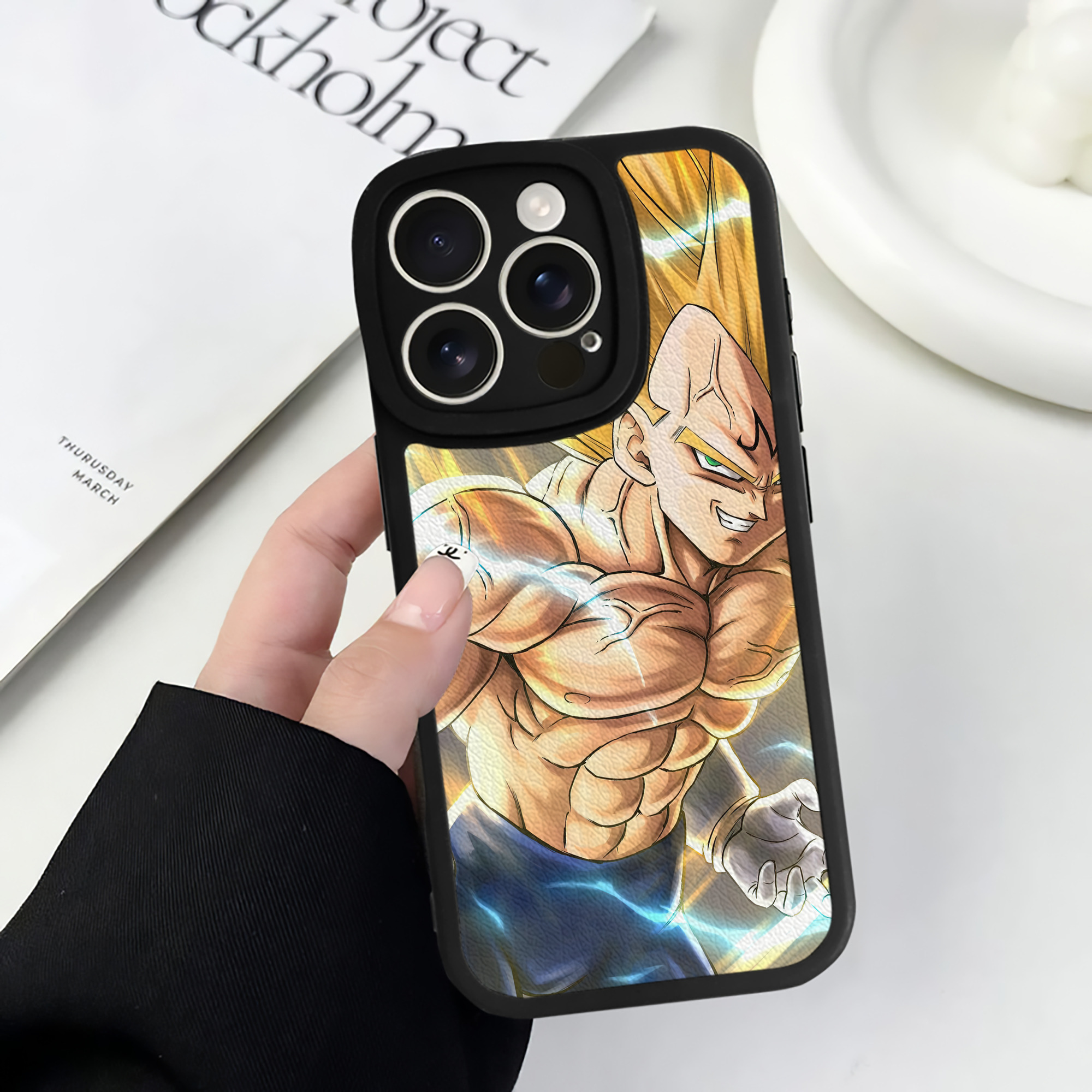 （画像用） ドラゴンボール DRAGON BALL 【iPhone 16シリーズ対応】シリコンスマホケース（レザー調） 材質：シリコン